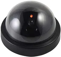 Муляж камеры видеонаблюдения (Купольная/Dome) с мигающим красным LED, Черный — фото 7
