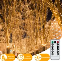 Вулична гірлянда 30 метрів (300 LED) з пультом та таймером, Що розширюється, IP44 — фото 5