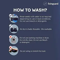 Livinguard Ultra 100% Cotton 4 Layers Washable & Resuable Cloth Face Mask With Anti Microbial Properties for Unisex (Without Valve) — фото 3