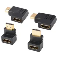 Кутові адаптери HDMI 90° та 270° (Набір 4 шт), 4K, Для настінного кріплення ТБ
