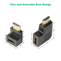Кутові адаптери HDMI 90° та 270° (Набір 4 шт), 4K, Для настінного кріплення ТБ — фото 2