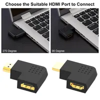 Кутові адаптери HDMI 90° та 270° (Набір 4 шт), 4K, Для настінного кріплення ТБ — фото 5