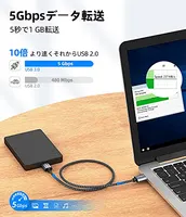 Кабель USB-A – USB-A 3.0 SUNGUY 0.5 м, 5Gbps, нейлонове плетіння, позолочені конектори, швидкісний кабель передачі даних — фото 4