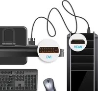 ANNNWZZD DVI to HDMI, HDMI to DVI Bi Directional DVI to HDMI Cable for TV, PC, Monitor, Projector 20 cm — фото 6
