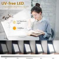 Лампа для світлотерапії (SAD Lamp) 12000 Люкс, Імітація сонця, Таймер, 3 температури — фото 6