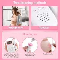 dechatick Bags for Baby Monitor Pregnancy Accessories,Home Portable Doppler Fetal Heart Rate Monitor for Home Use — фото 6