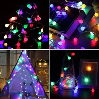 Lichtsnoer 12m 120 leds 8 modi bolvormige lichtketting voor buiten/binnen met stekker - feestdecoratie kinderkamer balkon kerstverlichting — фото 2