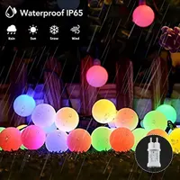 Lichtsnoer 12m 120 leds 8 modi bolvormige lichtketting voor buiten/binnen met stekker - feestdecoratie kinderkamer balkon kerstverlichting — фото 5