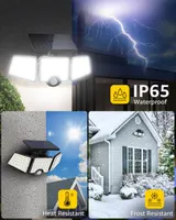 Вуличний світильник на сонячній батареї LE (3 головки), Датчик руху, IP65, Яскравий — фото 8