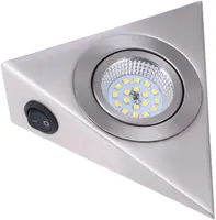 Треугольный кухонный светильник (Подсветка шкафа) из нержавейки, LED, Накладной