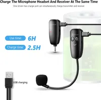 Беспроводной микрофон-гарнитура Bietrun UHF (Головной + Ручной), Дальность 50м, Для фитнеса/учителей — фото 2