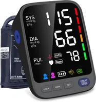 Medical Blood Pressure Monitors, Upper Arm Large Cuff Blood Pressure Machine for Home Use, Super Large 6.4” LED Display | Heart Rate Monito (Black) — фото 3