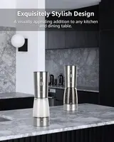 Electric Salt and Pepper Grinder Set, Large Capacity 5.3oz Salt and Pepper Grinder Set with Adjustable Coarseness, Rechargeable Electric Pepper — фото 4