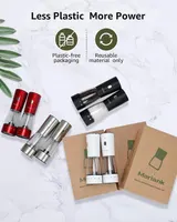 Electric Salt and Pepper Grinder Set, Large Capacity 5.3oz Salt and Pepper Grinder Set with Adjustable Coarseness, Rechargeable Electric Pepper — фото 9