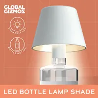 Лампа-абажур на бутылку (Беспроводная), Сенсорная, USB зарядка, Global Gizmos — фото 4