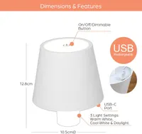 Лампа-абажур на пляшку (Бездротова), Сенсорна, USB зарядка, Global Gizmos — фото 3