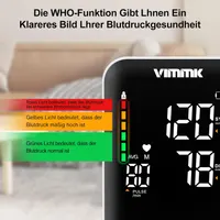 Тонометр автоматичний на плече Vimmk (22-40 см), LED дисплей з підсвічуванням, Пам'ять 2x120 — фото 6