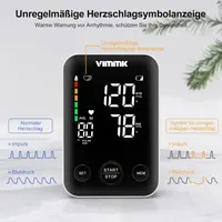 Тонометр автоматичний на плече Vimmk (22-40 см), LED дисплей з підсвічуванням, Пам'ять 2x120 — фото 8