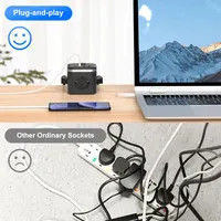 Сетевой фильтр-куб 7-в-1 (3 розетки + 2 USB-A + 2 USB-C), 2 метра, Плоская вилка — фото 8