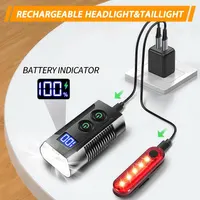 Велофара передняя + задняя REHKITTZ 3300Lm (Power Bank 5000mAh), Дисплей, USB — фото 6