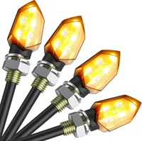 Поворотники для мотоцикла LED (Набор 4 шт), Универсальные M8, Янтарный свет, E-Mark — фото 5