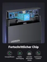 Зовнішня кишеня для HDD/SSD 2.5" UGREEN USB-C 3.1 Gen 2 (6Gbps), Прозорий/Чорний — фото 7