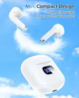 Бездротові навушники Bluetooth 5.3 (TWS) з LED дисплеєм, IPX7, 40г роботи, Білі — фото 3