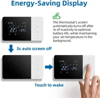 Розумний термостат для газового котла (Wi-Fi / Tuya), На батарейках/USB, Alexa/Google — фото 7