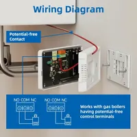 Умный термостат для газового котла (Wi-Fi / Tuya), На батарейках/USB, Alexa/Google — фото 9
