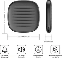 Bluetooth Tracker, Luggage Tracker, Compatible with Find My App (iOS Only), for Finding Keys, Luggage, Suitcases, Wallets, Pack of 1, Black — фото 2
