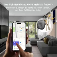 Bluetooth Tracker, Luggage Tracker, Compatible with Find My App (iOS Only), for Finding Keys, Luggage, Suitcases, Wallets, Pack of 1, Black — фото 3