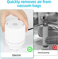 Portable Electric Vacuum Pump for Vacuum Bags for Clothes, 220 V 30 W Small Pump 4.0 kPa Strong Suction Power for Travel Camping Flying — фото 5