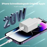 Зарядное устройство USB-C 20W + Кабель Lightning (Комплект 2 шт), Для iPhone 11-14 — фото 4