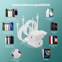 Зарядное устройство USB-C 20W + Кабель Lightning (Комплект 2 шт), Для iPhone 11-14 — фото 6