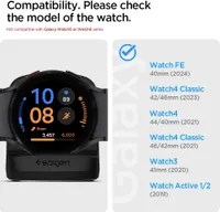 Підставка-докс для Samsung Galaxy Watch 6/5/4/3/Active, Spigen S352 Night Stand, Чорна — фото 3
