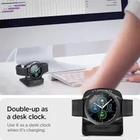 Підставка-докс для Samsung Galaxy Watch 6/5/4/3/Active, Spigen S352 Night Stand, Чорна — фото 8