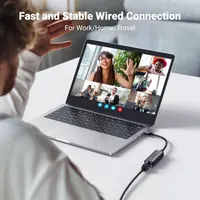 Мережевий адаптер Ugreen USB-A to Gigabit Ethernet RJ45, LAN 1000 Мбіт/с, алюмінієвий корпус, сірий — фото 2