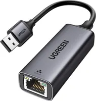 Сетевой адаптер Ugreen USB-A to Gigabit Ethernet RJ45, LAN 1000 Мбит/с, алюминиевый корпус, серый — фото 5