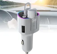 Bluetooth гарнитура для водителя (Моно) с шумоподавлением, 20 часов разговора, Черная — фото 5