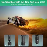 Cigarette Lighter Splitter: USB C 12V Car Charger Adapter 2 Socket Type C Multi 12 Volt Power Outlet 24V DC 80W with LED Voltmeter Switch 6.3A Dual USB Port for Mobile Cell Phone GPS Dash Cam — фото 8