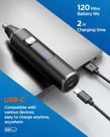 Триммер для носа и ушей 3-в-1 (USB-C), LED дисплей, Водонепроницаемый IPX7 — фото 7