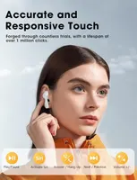 Беспроводные наушники Bluetooth TWS (ENC Микрофон), Глубокий бас, 48ч, Белые — фото 3