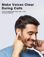 Беспроводные наушники Bluetooth TWS (ENC Микрофон), Глубокий бас, 48ч, Белые — фото 5