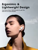 Бездротові навушники Bluetooth TWS (ENC Мікрофон), Глибокий бас, 48г, Білі — фото 2