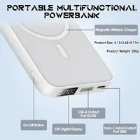 Магнитный Power Bank ISIX 10000mAh (MagSafe), PD 20W + QC 22.5W, Белый — фото 3