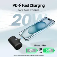 Міні Power Bank iWALK LinkPod USB-C (4800mAh), 20W PD, Для iPhone 15/Android, Чорний — фото 2