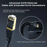 Патч-корд Ethernet Cat8 40Gbps (15 см), Экранированный, Для роутера/модема, Черный — фото 6