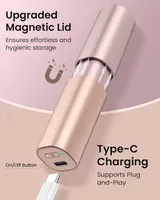 Жіночий міні-епілятор для обличчя (Помада), USB зарядка, Безболісний, 2 головки — фото 4