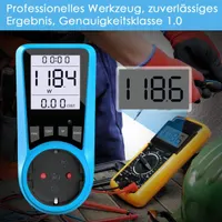 BMK Energy Cost Meter, Power Meter with Overload Protection, 3680 W, Plug with large LCD screen, blue — фото 6