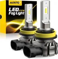 Автолампы LED AUXITO H8 / H11 / H16 (ПТФ/ДХО), 6500K Белый, Без кулера, Набор 2 шт — фото 2